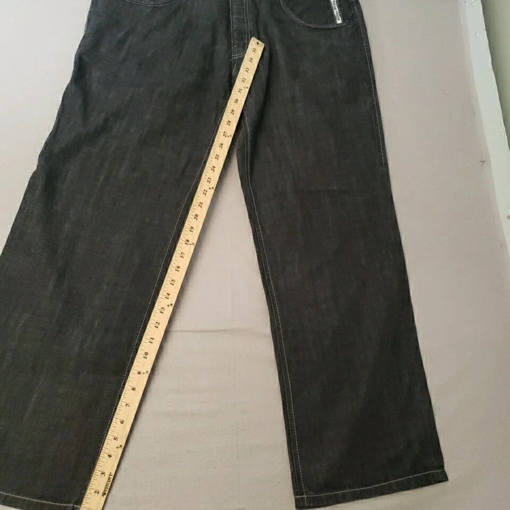 Parish‎ Jeans Men 44x30 black button fly loose relaxed hip hop street wear